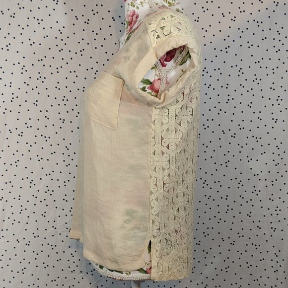 Anthropologie Mine Lace Back Top - Size S - Picture 6 of 10